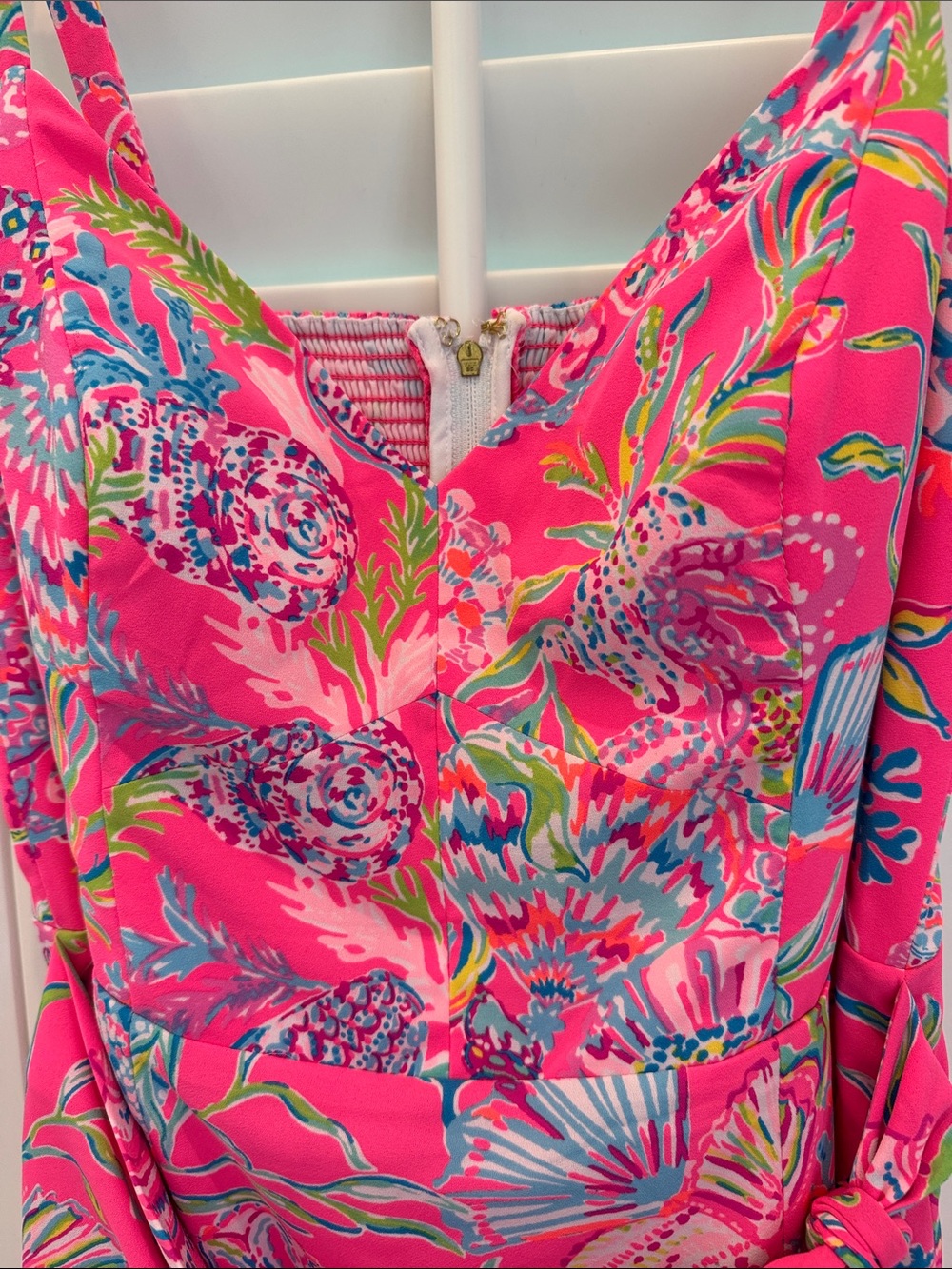 Lilly Pulitzer Shell Me Something Good Scarlet Stretch Dress - Picture 5 of 5
